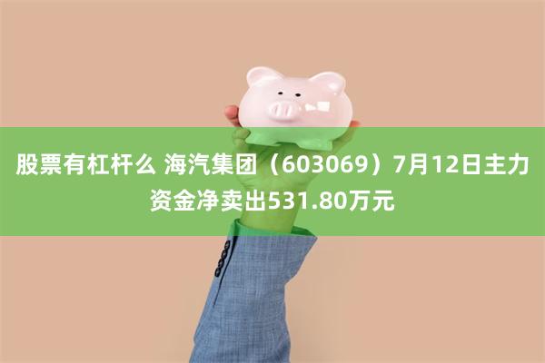 股票有杠杆么 海汽集团（603069）7月12日主力资金净卖出531.80万元