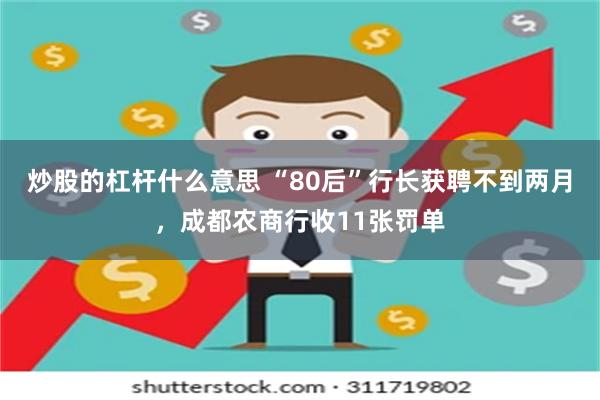 炒股的杠杆什么意思 “80后”行长获聘不到两月，成都农商行收11张罚单